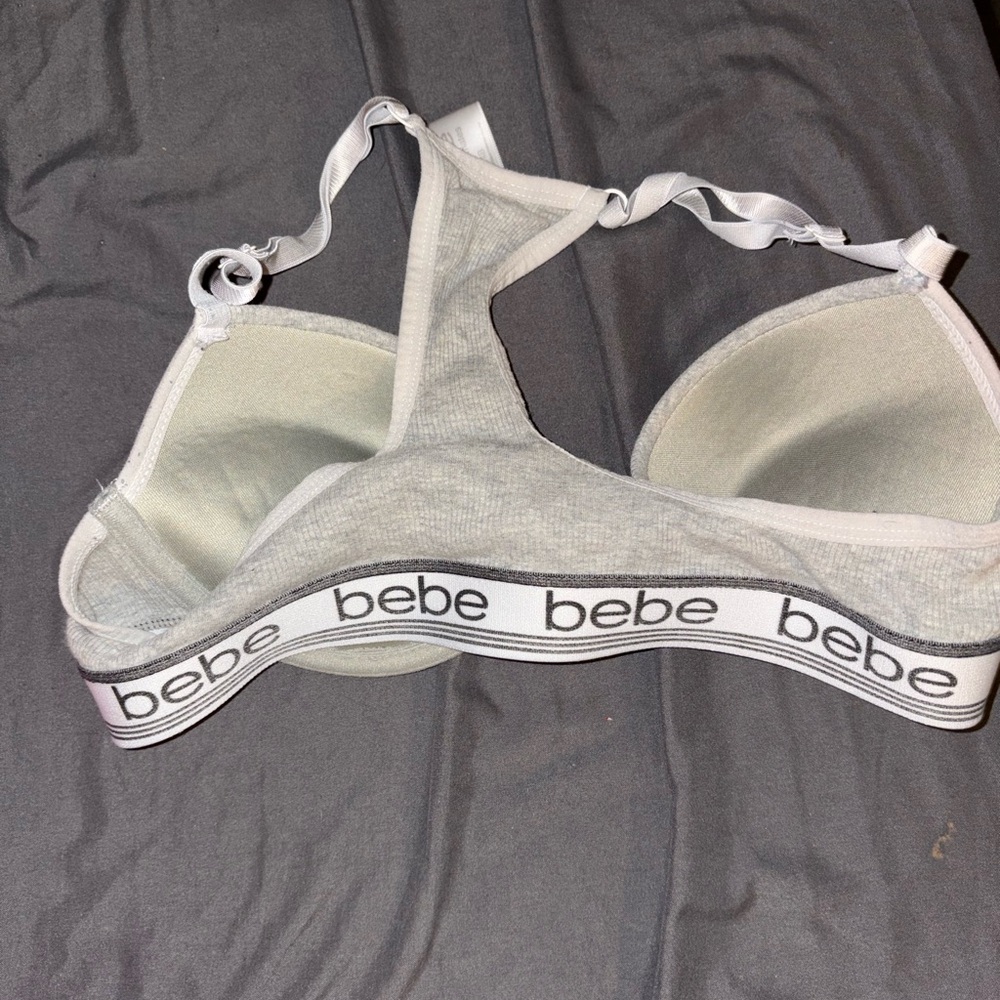 Bebe Grey Racer Back 34b - Picture 2 of 3